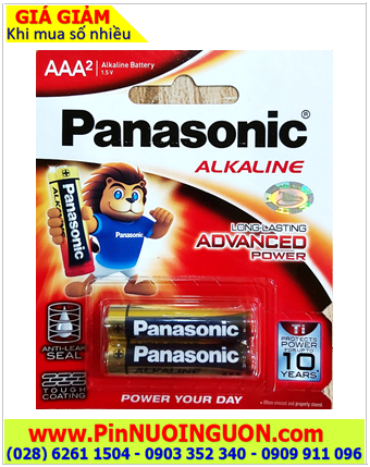 Pin Panasonic LR03T/2B; Pin AAA 1.5v Alkaline Panasonic LR03T/2B Made in Thailand - Vỉ 2viên